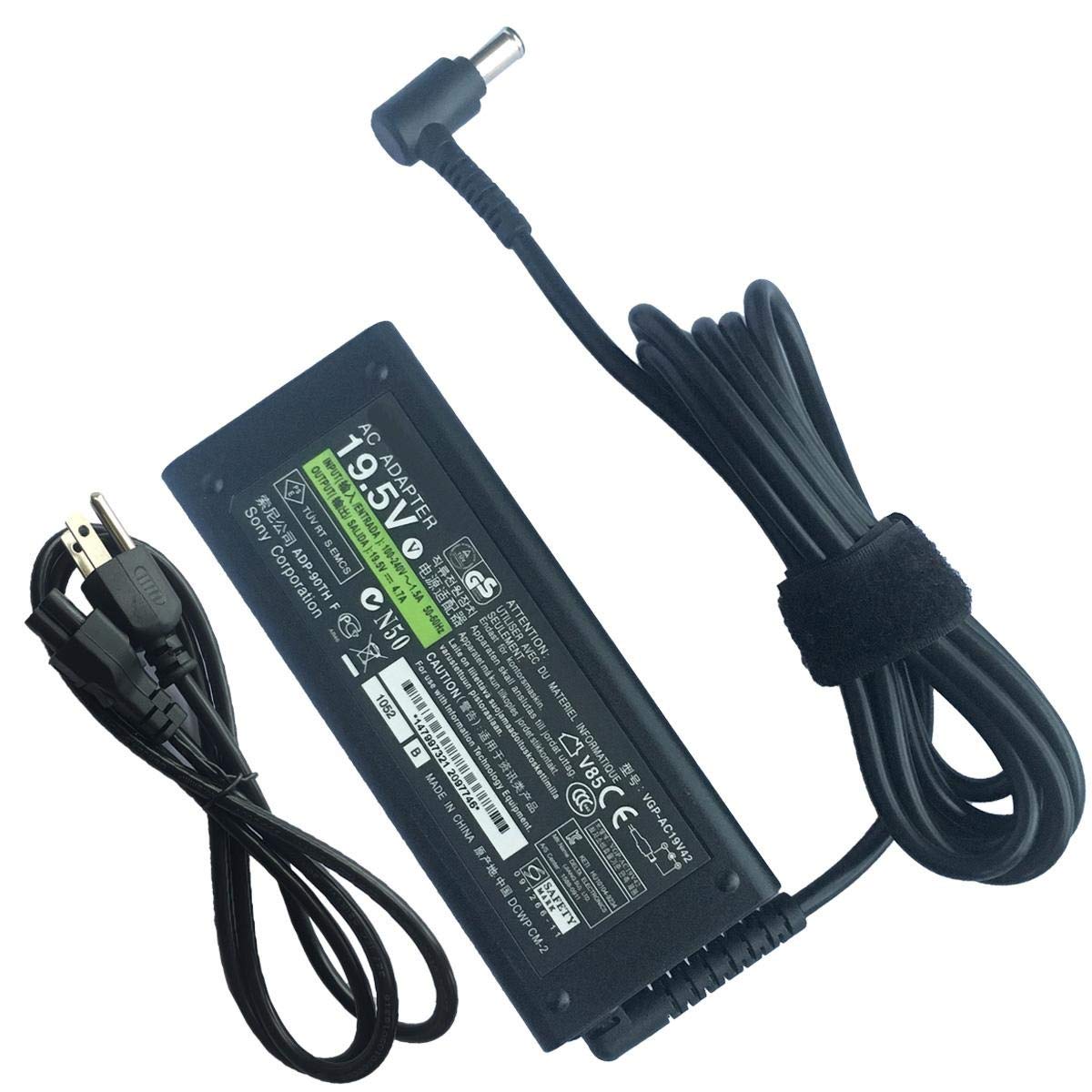 SellZone OEM Adapter Charger for Laptop Sony VGP-AC19V42 19.5V 4.7A 90W 6.5 * 4.4mm-Black