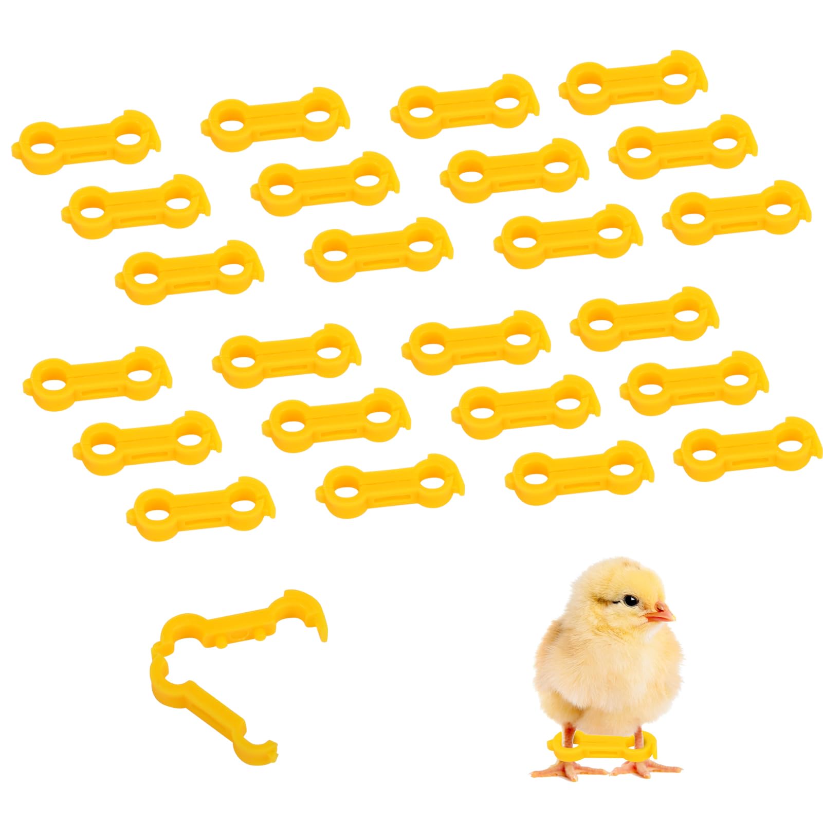 Photo 1 of 25 Pcs Splayed Leg Brace for Baby Chickens, Poultry Leg Bands for Chick, Quails, Ducks, Bird Parrot of 1 to 3 Days Newly Hatched with 30mm Length?6mm Inner Diameter for Home Poultry Keepers?Farms.