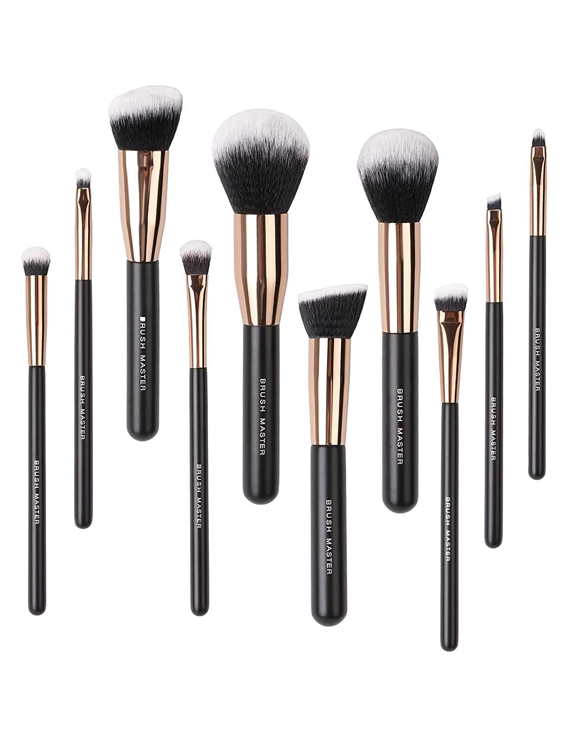 Professionelles Make-up-Pinsel-Set, 10-teilig, Augen-Detailpinsel, Puder, Foundation, Lidschatten, Eyeliner, Lippenpinsel, Make-up-Werkzeuge, Rougepinsel mit silberner Tasche/193