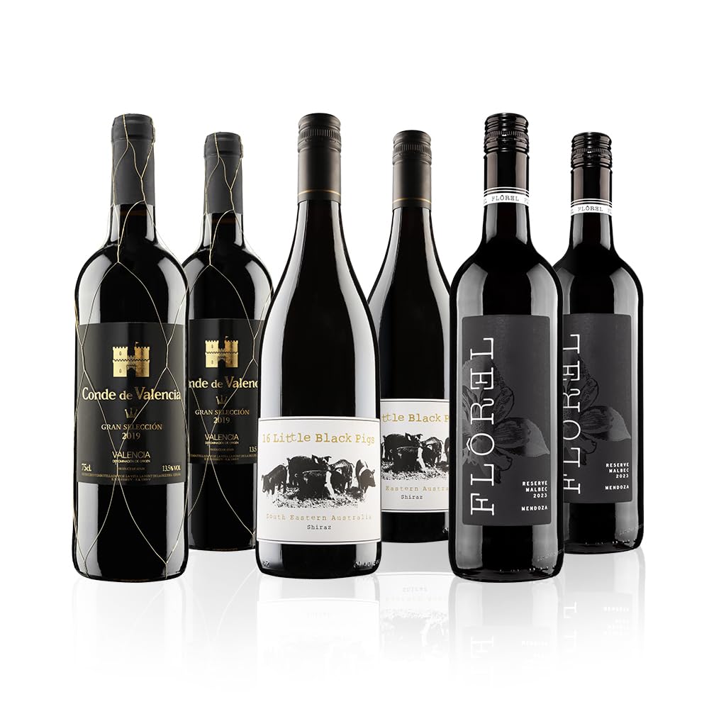 Virgin Wines - The Ultimate Red Wine Case - 6 Bottles (75cl) - Australian Shiraz, Argentinian Malbec & More