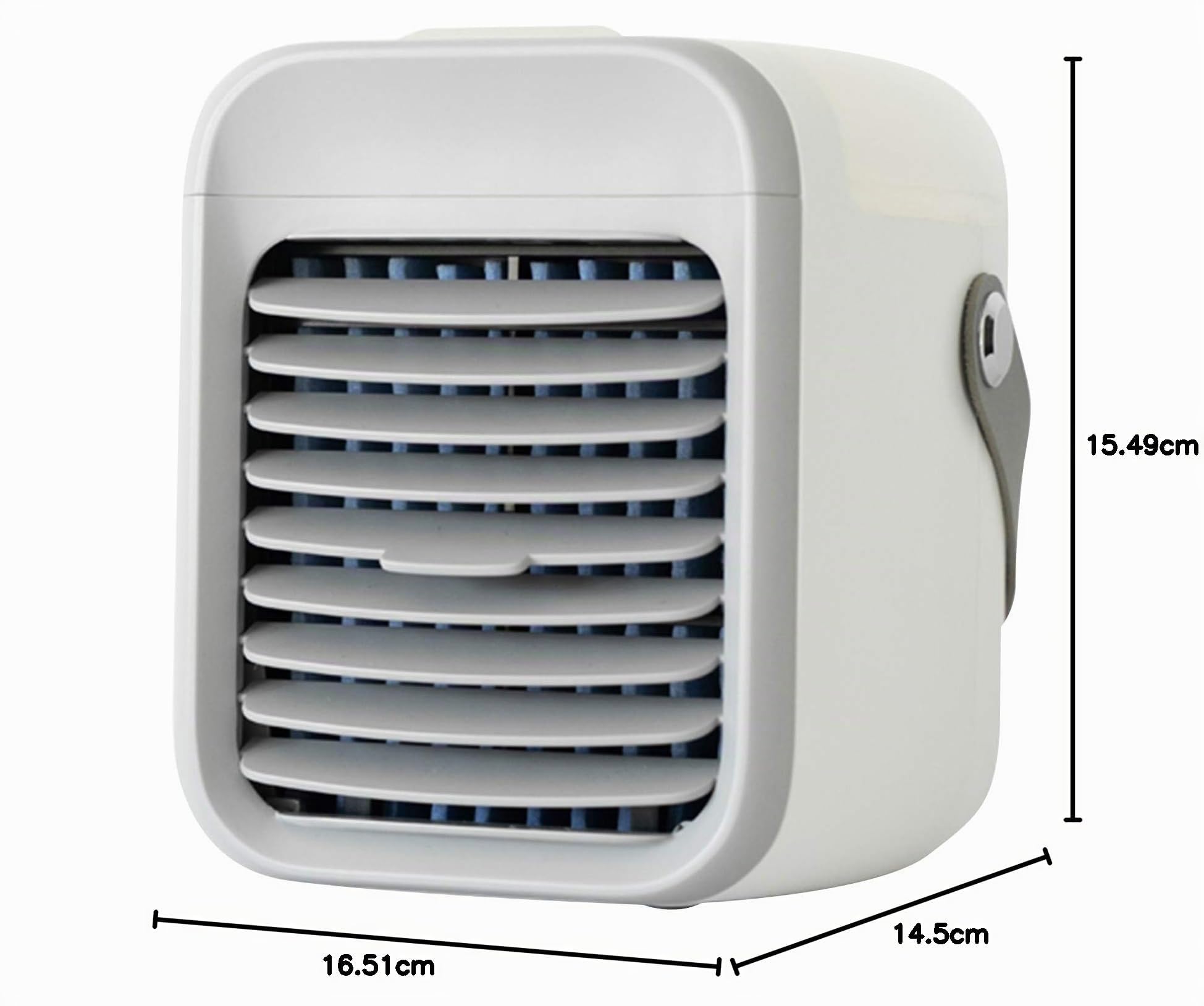 Mini Enfriador de Aire, Ventilador acondicionador portátil con función de filtración humidificador de refrigeración, 3 velocidades, luz nocturna, respetuoso con el medio ambiente, verano