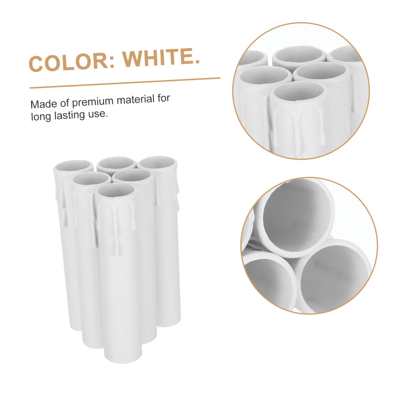 Tube de support de lampe à bougie, douille de base de lampe, couvercle de coquille de bougie pour lustre E12, table à manger de mariage, décoration de la maison, 10 pièces