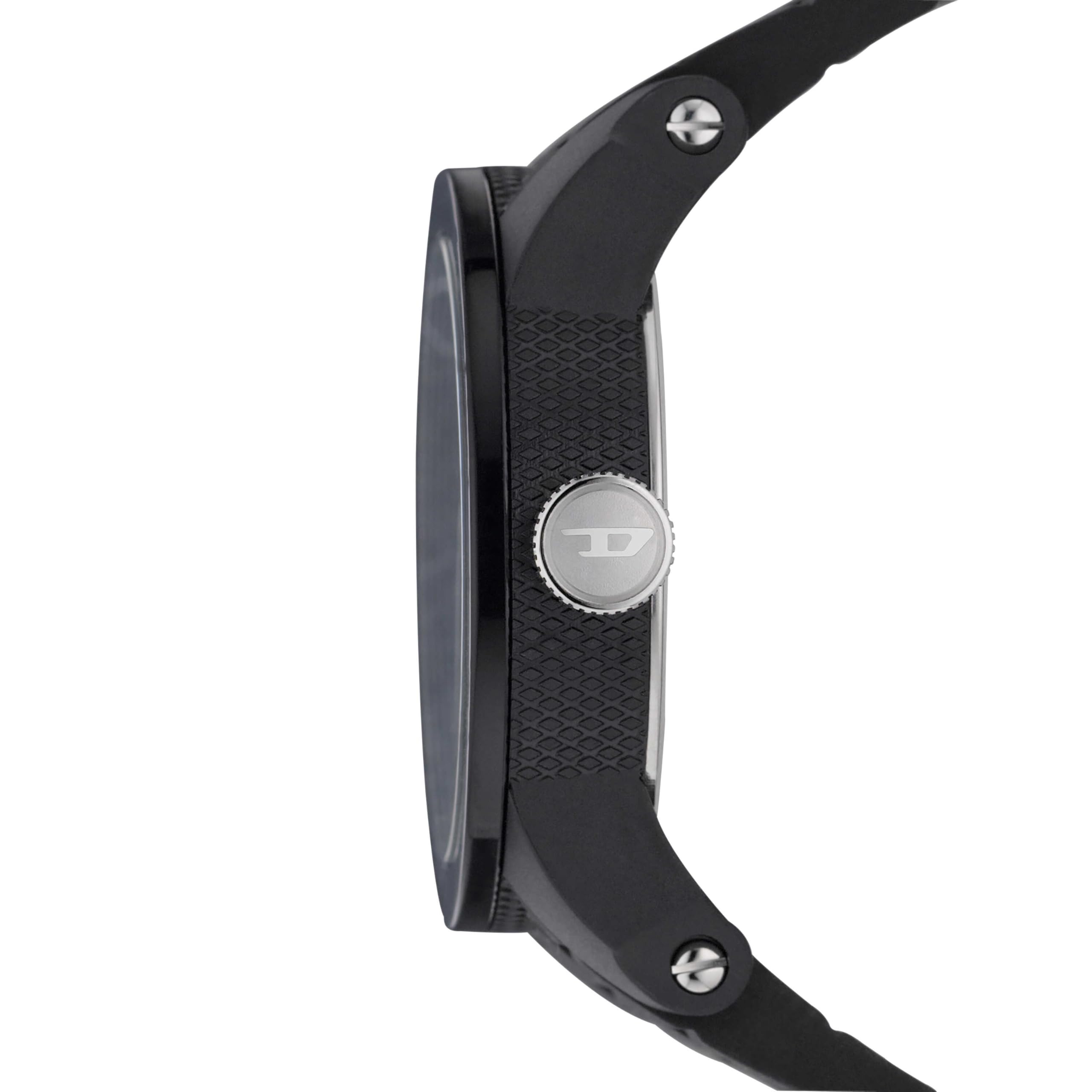 Diesel Double Down Uhr für Herren, Quarzwerk mit Silikon-, Edelstahl- oder Lederarmband