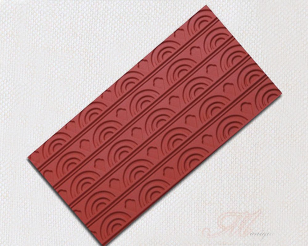 Chocolate, Fondant Gum Paste Cake Decorating Relief Pastry Mat, Half Curve Design