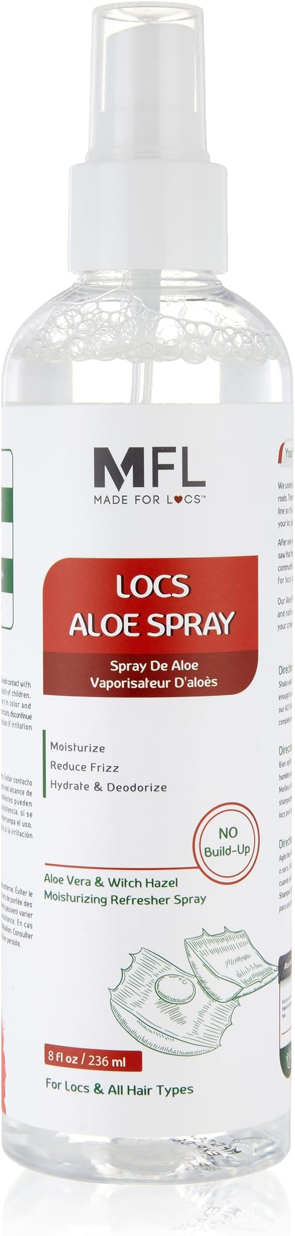 Made For Locs Vegan Aloe Refresher Spray| Locs Moisturizer | 8 oz