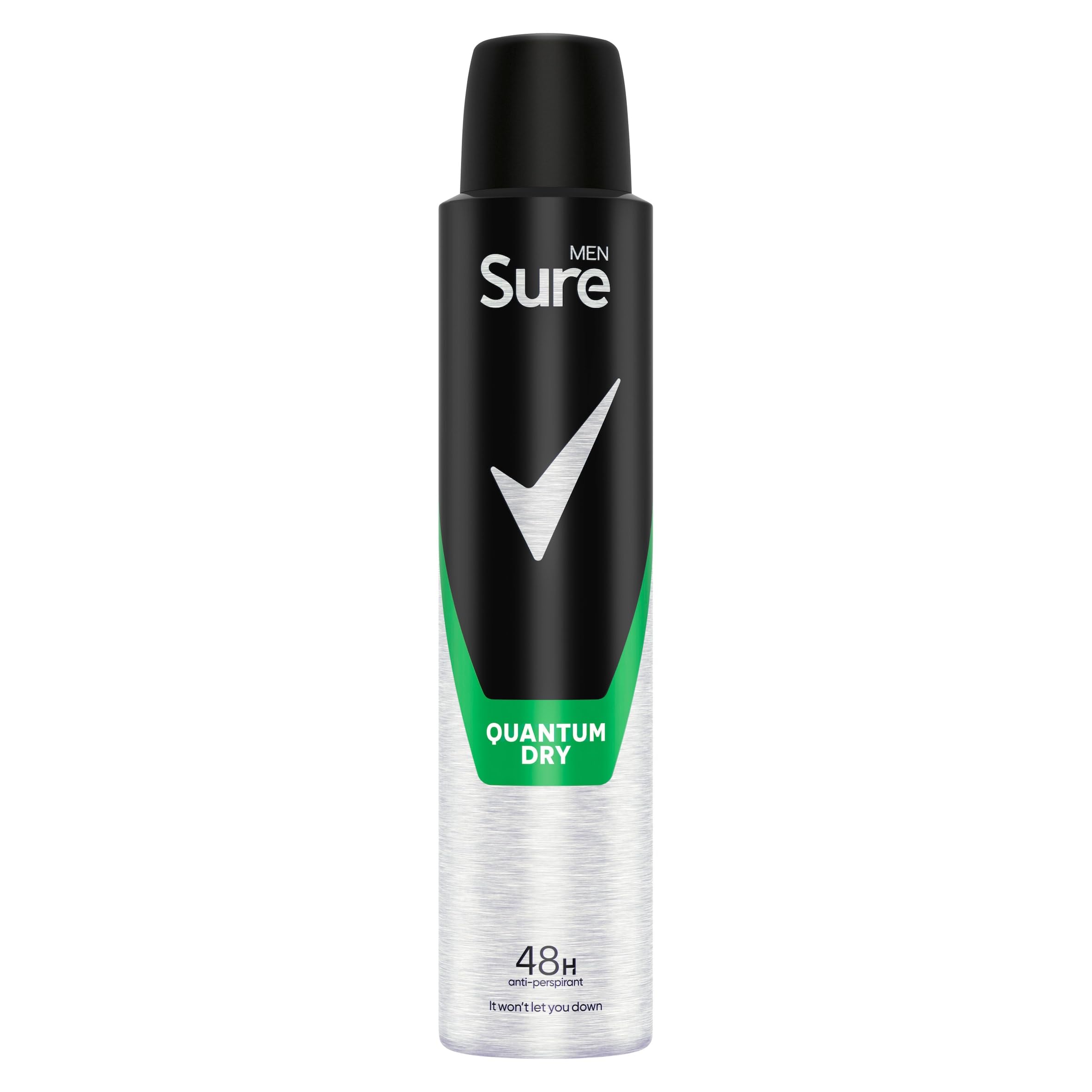 Sure Men Quantum Dry Anti-Perspirant Aerosol Men's Deodorant with MotionSense technology and citrusy, spicy & woody notes for 48 hour protection against sweat and odour 6x 200 ml
