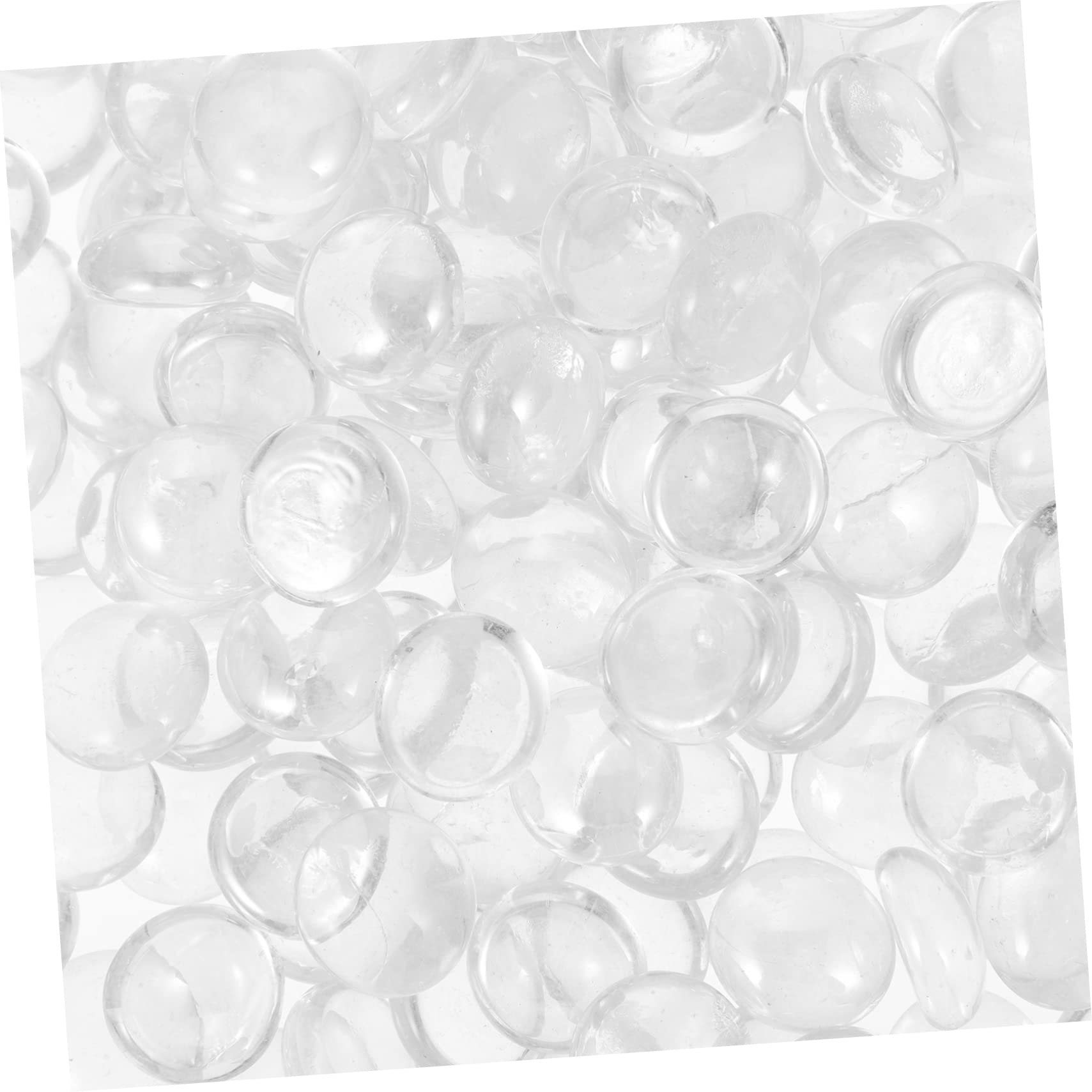 Perles de Verre pour Cheminée 1kg, Décoratives, 16-19mm | Paquet Unique, Verre pour Aquarium et Compositions Florales, Usage Table et Créations Artisanales