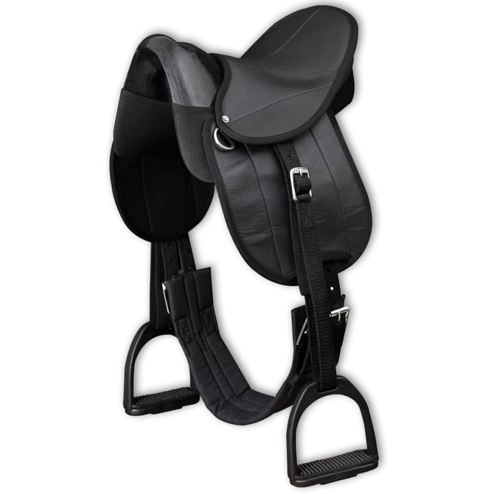 Homgoday Pony - Juego de sillines deportivos de 25,4 cm, color negro