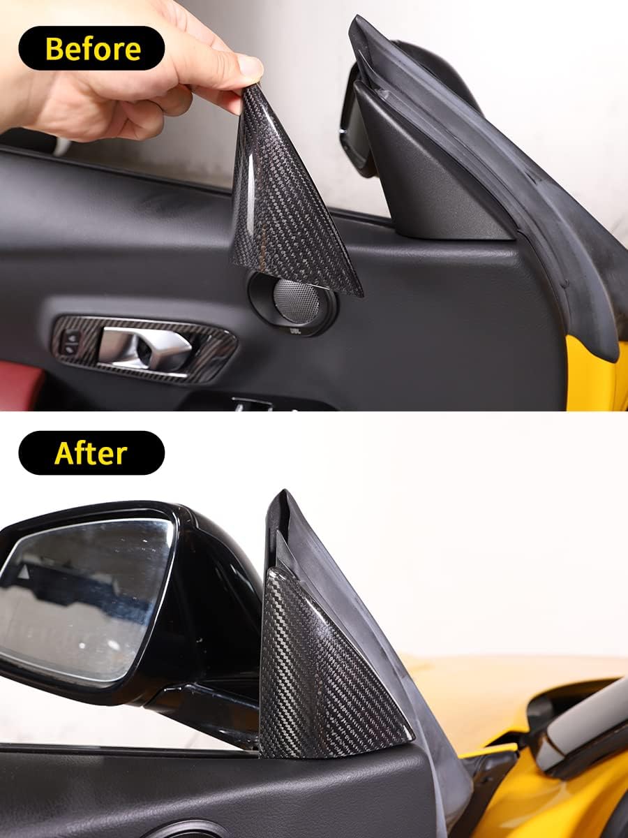 for Toyota Supra GR A90 A91 MK5 2019 2020 2021 2022 Real Carbon Fiber Car Inner A Pillar Horn Cover Panel Cover Sticker Decoration Accessories