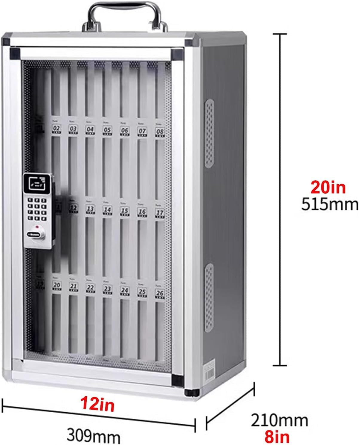 Casillero para Teléfonos Móviles En El Aula: Armario De Almacenamiento De Pared con Cerradura De Seguridad nizador Resistente para Guardar El Teléfono De Forma Segura Ideal para Escuelas Y
