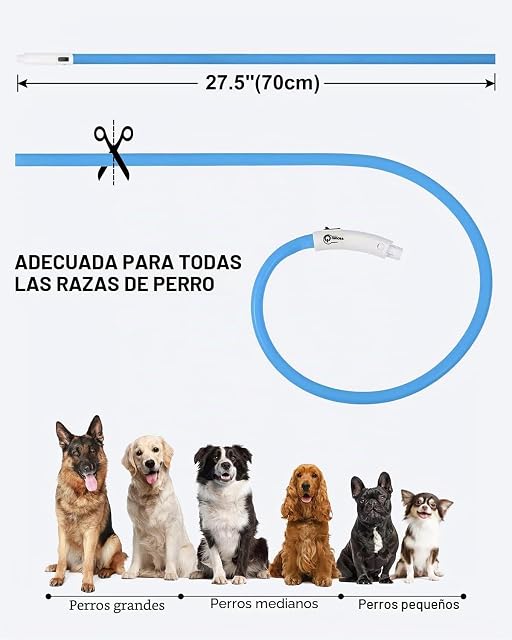 Foto 6 de 6 de Joytale Collar Luminoso Perro, Collar para Mascotas LED Ajustables con Luz