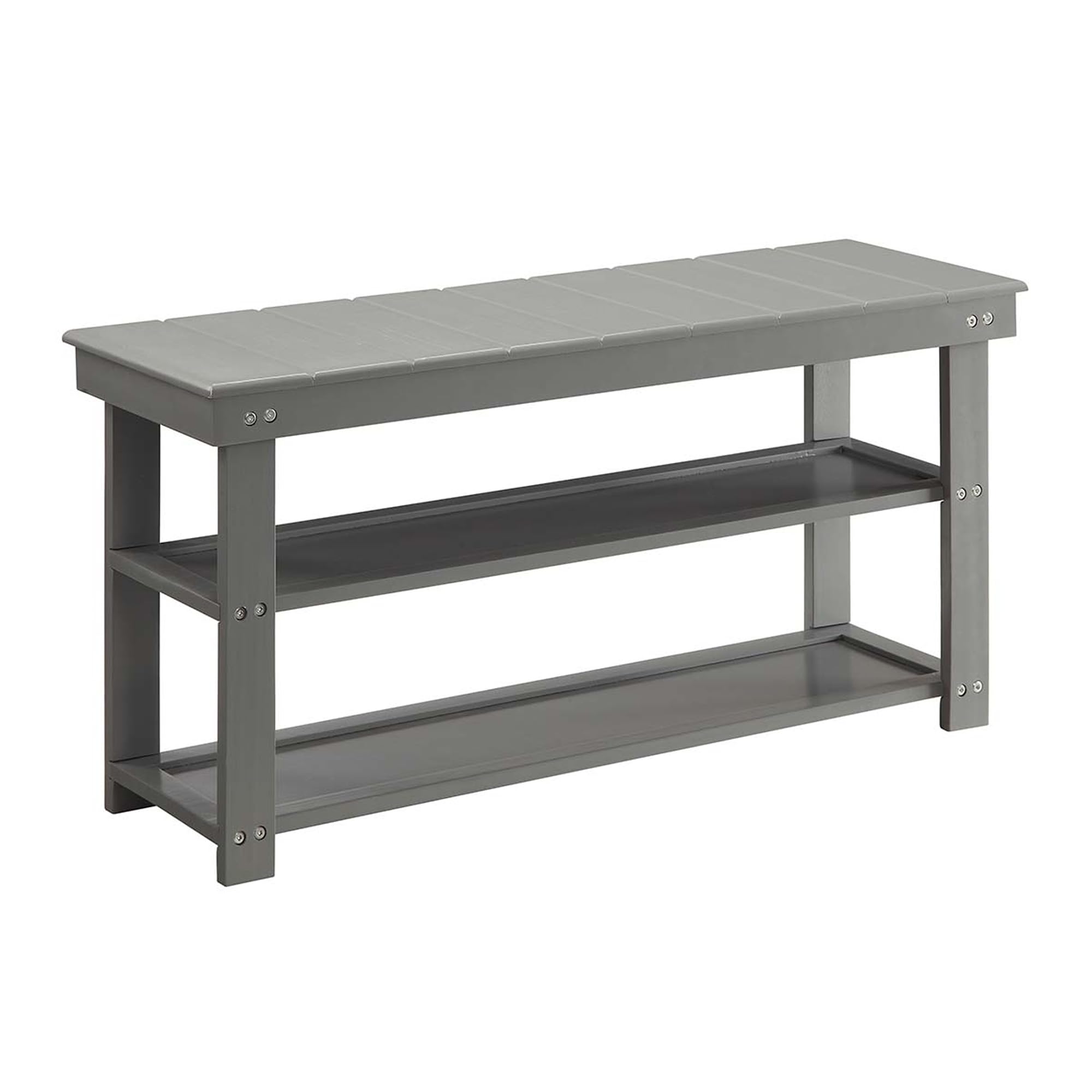 Convenience Concepts Banco de mudroom de Utilidad Oxford Tradicional Gris