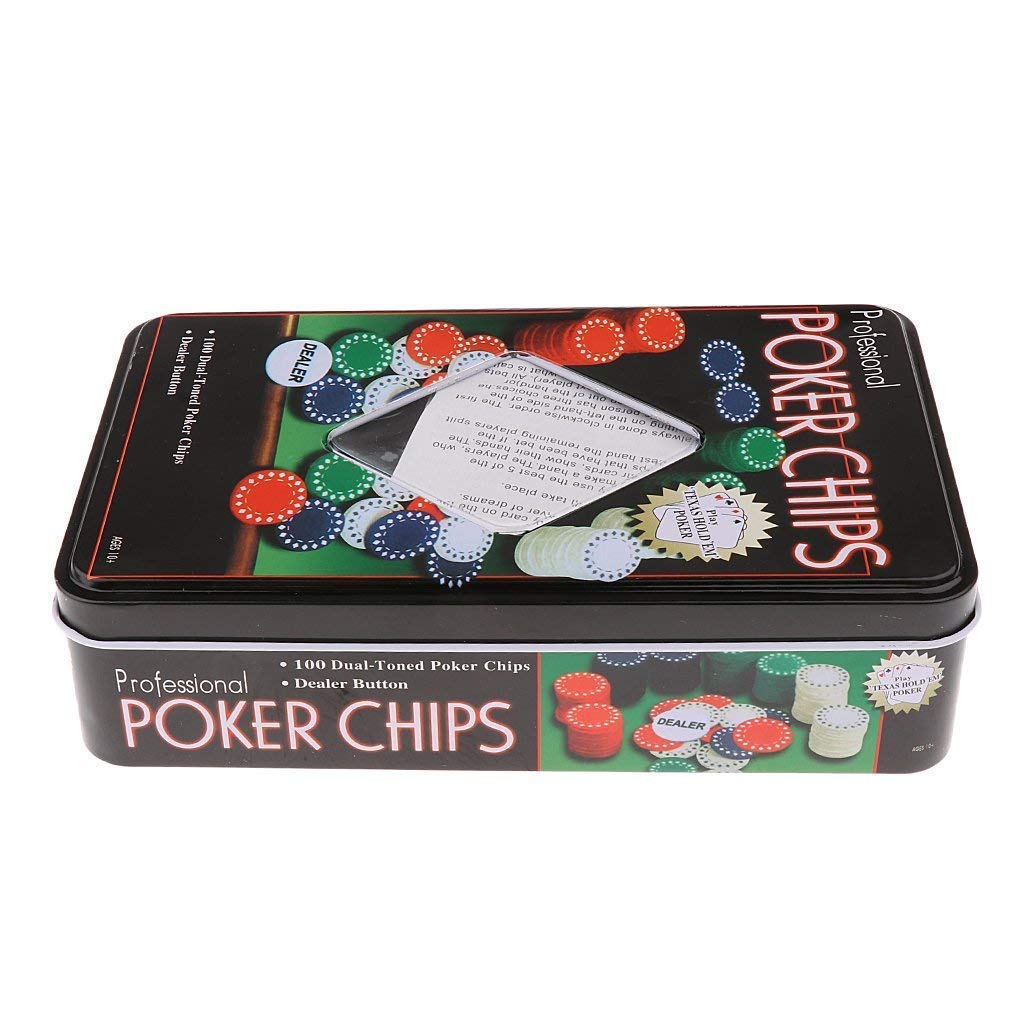 WISHKEY for Adult Casino Style Poker Chips Set with A Aluminum Finish Case, 2 Decks of Card Game, 5 Dice, 1 Dealer Button (Classic Multiplayer Game) 300 Pcs 3