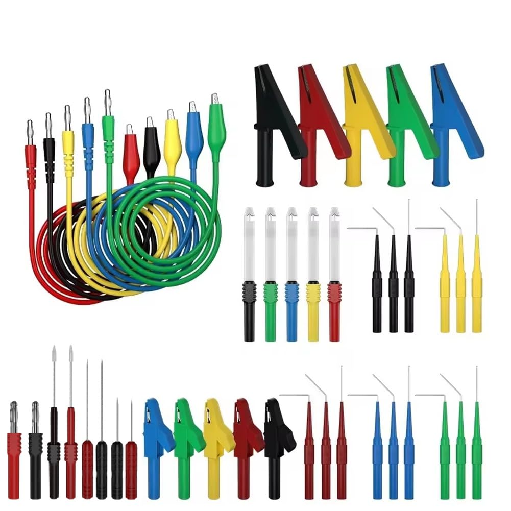 Littimoon Multimeter Test Lead Kit(43Pcs) Includes 4MM Banana Plug, Alligator Clip, and Wire Piercing Probes