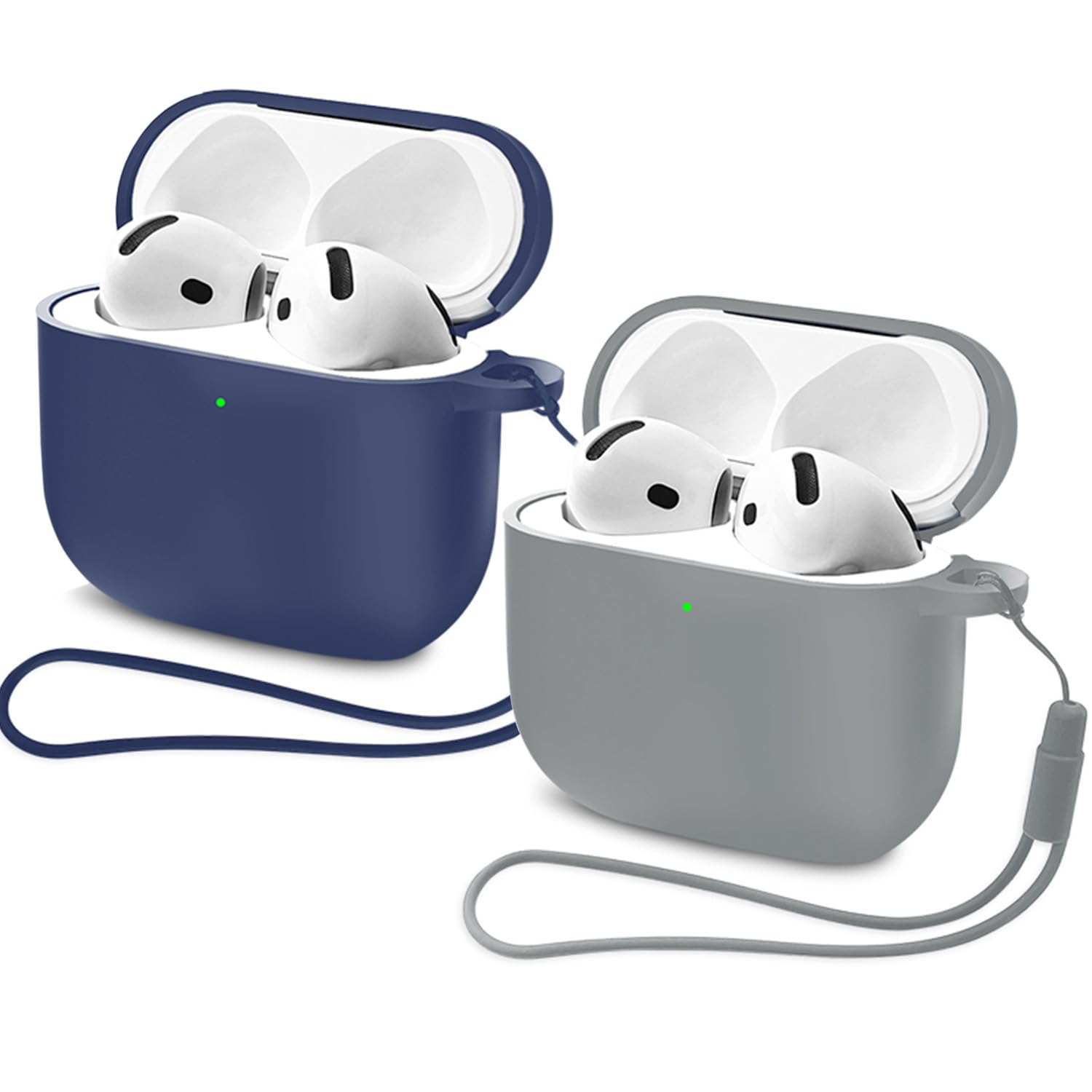 Mocarheri Funda de Silicona Compatible con AirPods 4.ª Generación con Kit de Limpiador, Fundas Protectora de Silicona para AirPods de 4 Generacion 2024, LED Visible Frontal, Negro — view 15