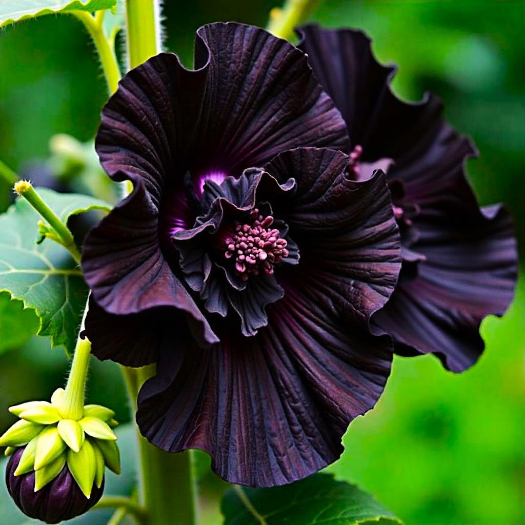 Amazon.com : Seeds Black Hollyhock Double 30 Seeds for Planting