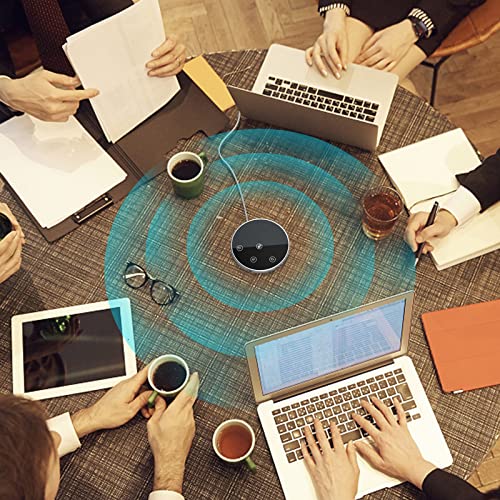 Microfono para reuniones de 360 grados USB Plug and Play con cancelacion y control de volumen 2