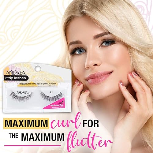 Miniatura 2 de Andrea Pestañas postizas rizadas 92, 4 paquetes