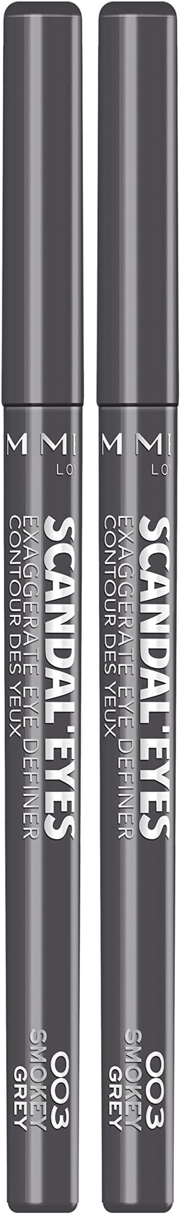 Rimmel Scandaleyes Exaggerate Eye Definer, 003 Smokey Grey, 0.35g (Pack of 2)