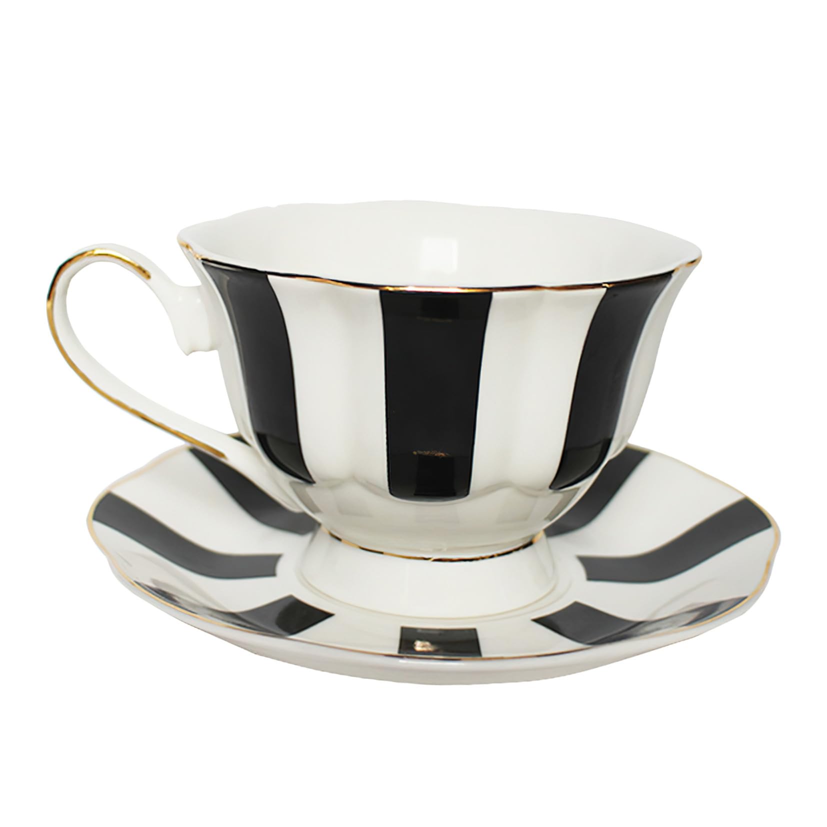 Generisch Kaffeetassen Oberfläche Europäischen Satz mit Keramik im Untertasse Kaffee Glatte Elegantes Stil Schwarzes Design Genuss und Latte