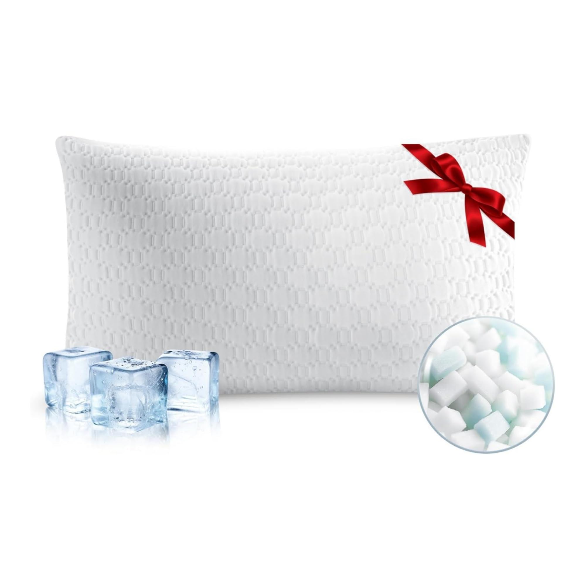 Sophia William Side Sleeper Pillow Shredded Memory Foam Pillow for Neck and Shoulder Pain Relief Cooling Adjustable Pillows