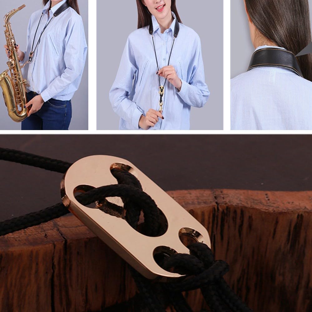 Cinturino Gancio Sicurezza Nero Cinturino Per Sassofono In Morbida Pelle Di Sax Imbottita Per Cinturino Per Sassofono In Pelle Imbottito
