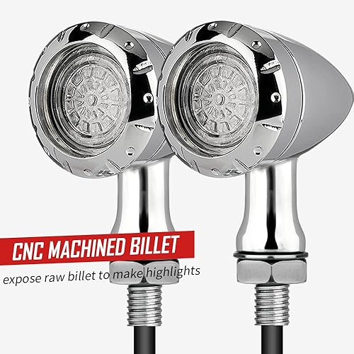 Miniatura 5 de Luz LED de señal de giro de 4 cables, intermitente trasero de motocicleta, indicador integrado compatible con Harley Davidson Honda, Yamaha, Suzuki,