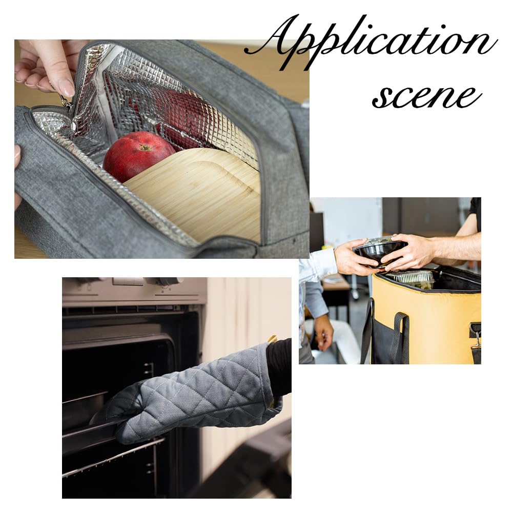 SUPERFINDINGS Hitzebeständige Wattierung für Topflappen, 0,4 x 5 m/Rolle, isolierendes Thermofutter, weiches wärmereflektierendes Fleece für Stoff, Nähen, Basteln, Topflappen, 2 Rollen