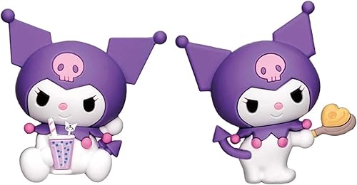 Miniatura 1 de Sanrio Hello Kitty & Friends - Imán de espuma 3D Kuromi con bebida y kuromi con panqueque - Paquete de 2 imanes