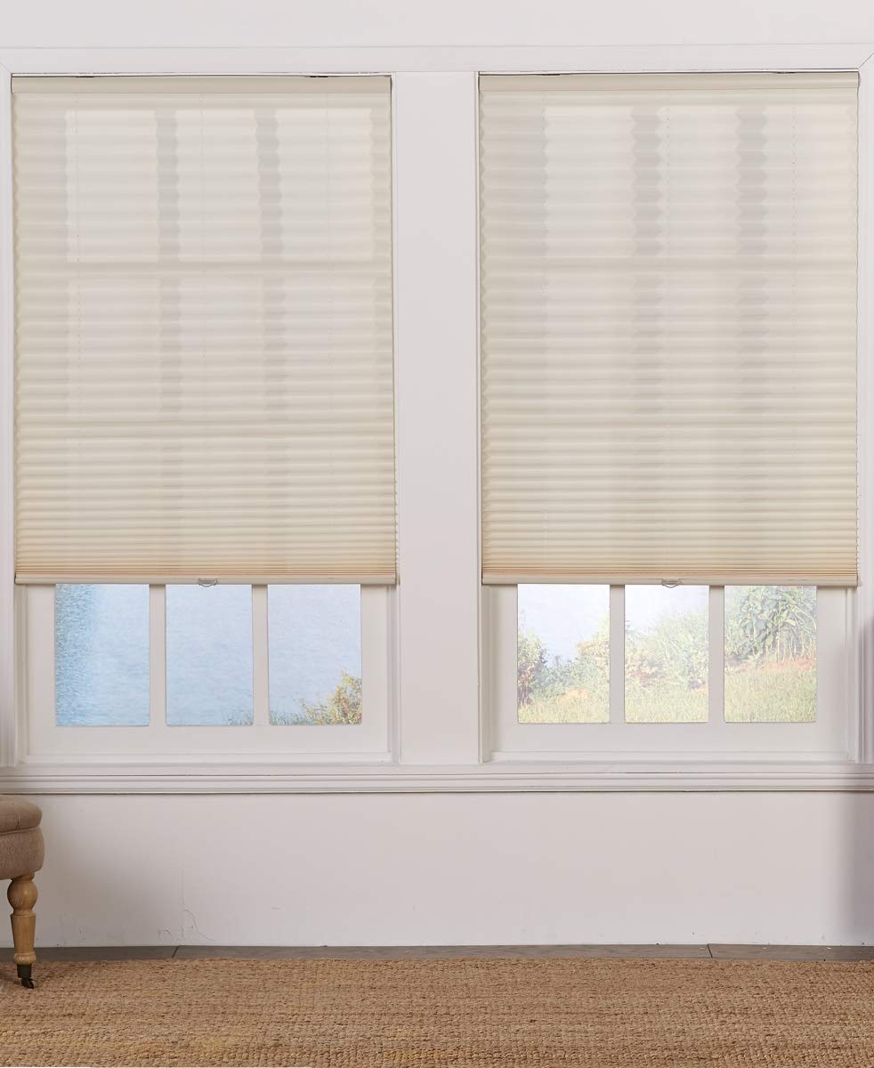 Safe Styles UBD305X64ER Cordless Light Filtering Pleated Shade, Ecru - 30.5 x 64 in.
