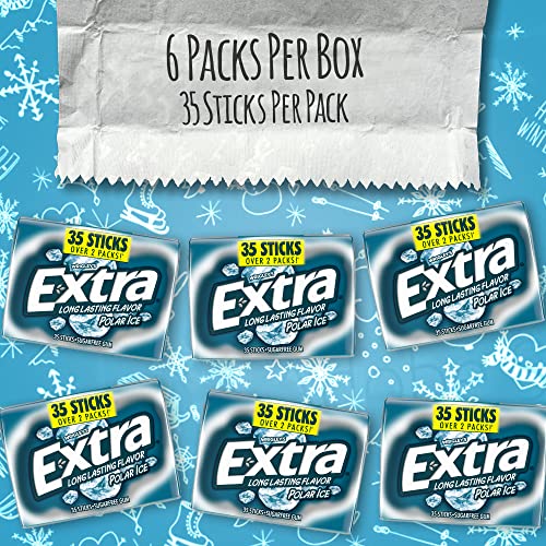 Extra Polar Ice Sugarfree Chewing Gum, 35-Stick Packs (Pack Of 6) #TOP2