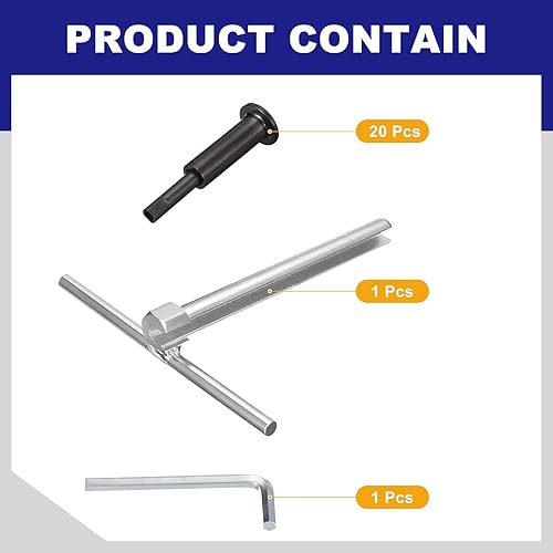 Miniatura 5 de uxcell Paquete de 20 barandillas de cable invisibles negras, tensor de acero inoxidable T316 de 18 pulgadas, terminal oculto para postes de cubierta