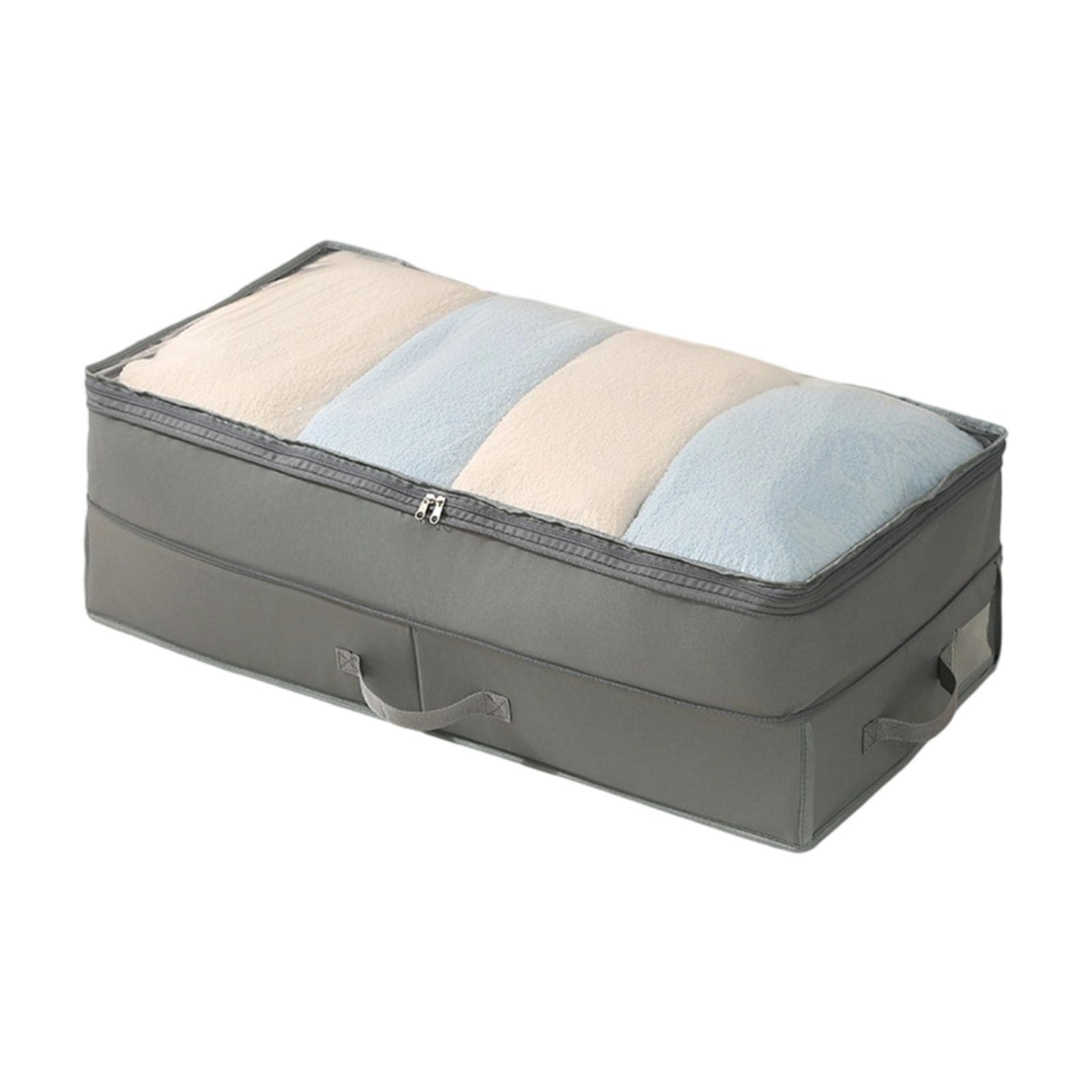 Nucelit Portable Foldable Storage Box with Removable Cover for Seasonal Clothing Bedding Space Saving Garments Organiser Foldable Storage Box