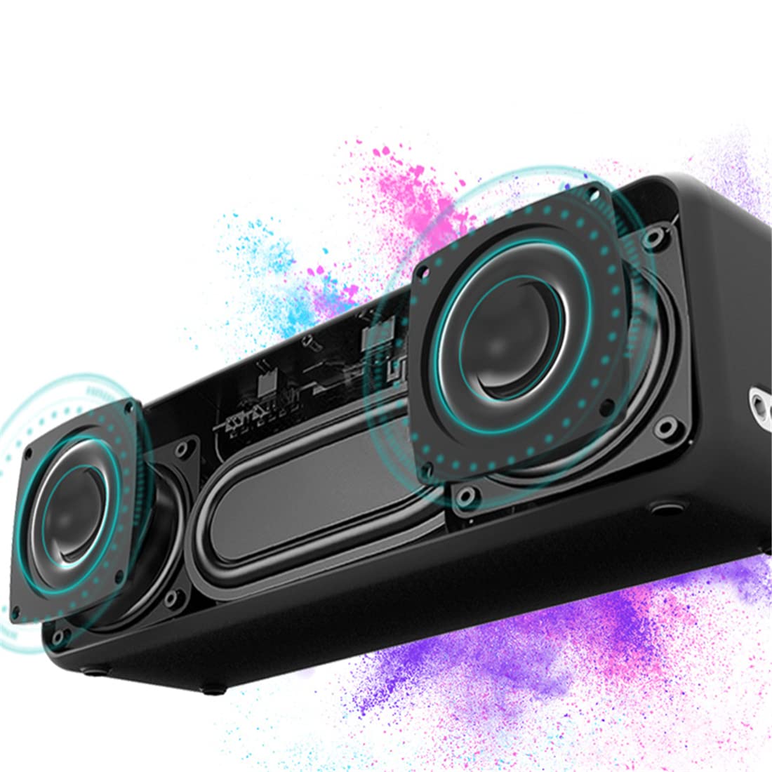 Altoparlante Bluetooth, Altoparlanti Wireless Portatili, Adattatore Audio Wireless HiFi, Stereo Forte, Basso in Piena Espansione, per Casa E Partito
