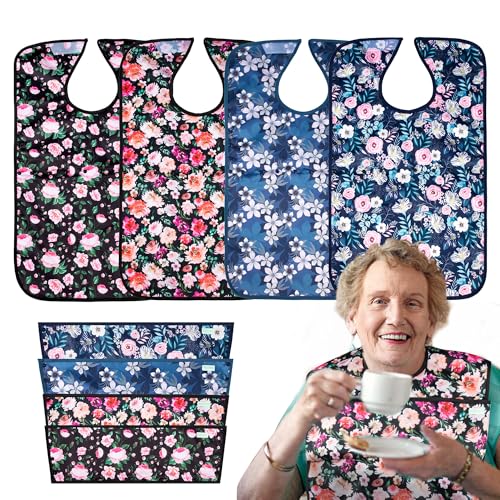 wegreeco 4 Pack Detachable Pocket Adult Bibs Only $15.99 at Amazon