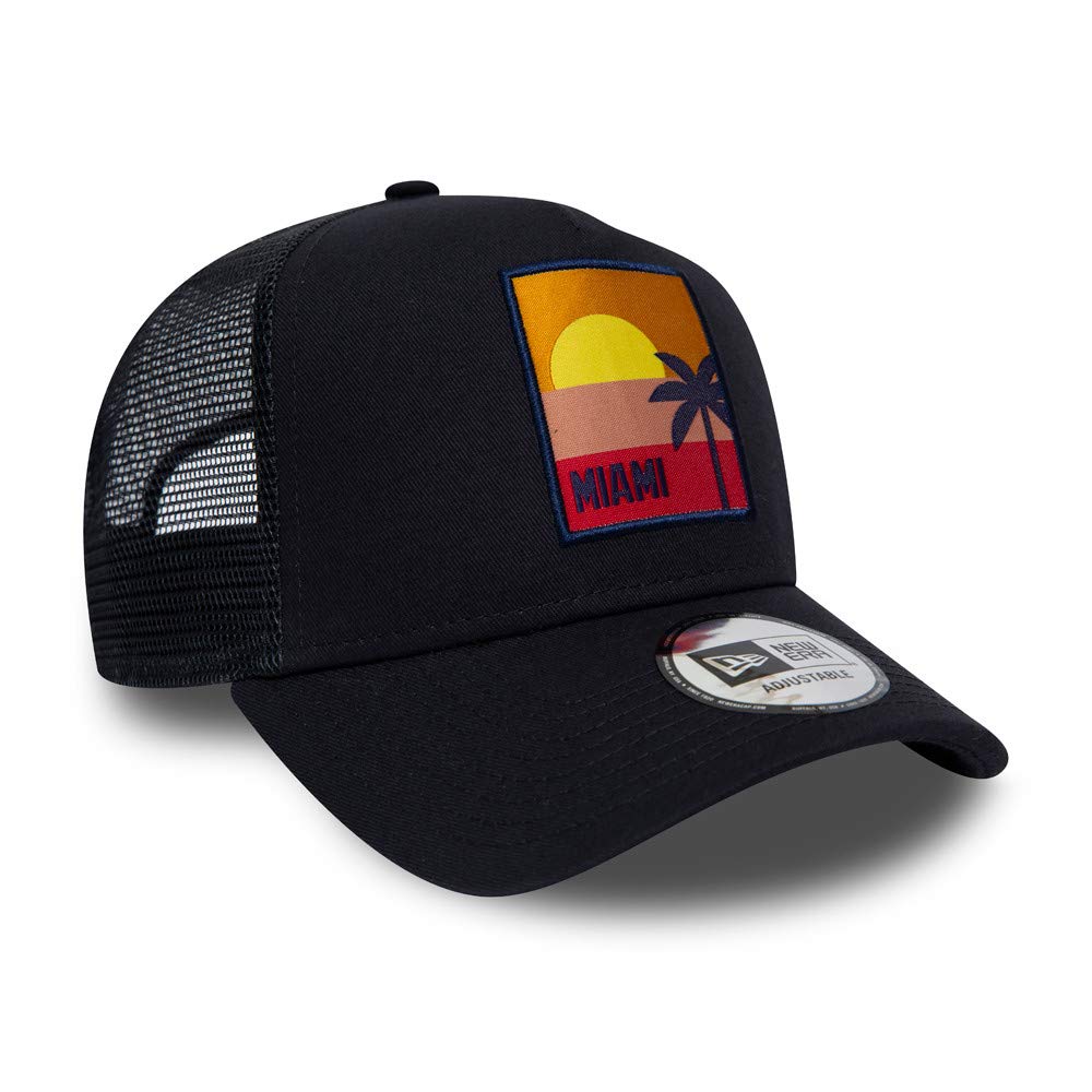 New Era Miami cap Verstellbar Trucker Kappe Sommer Patch USA Blau - One-Size