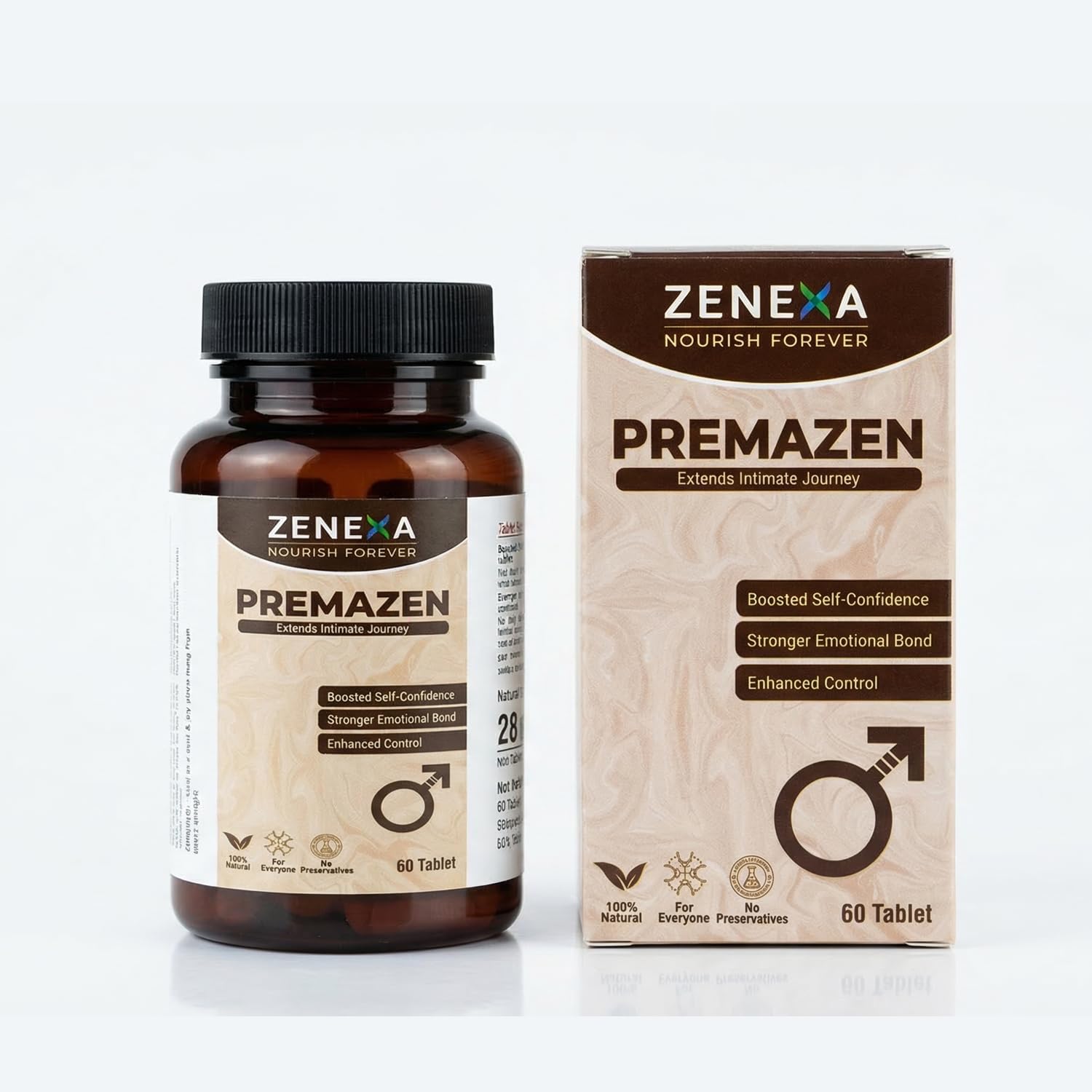 PREMAZEN Nutritional Supplement with Co-Enzyme Q10, Quercetin, Astaxanthin, Zinc, Selenium & Vitamin E | Daily Wellness Formula | 60 Tablets-image-8