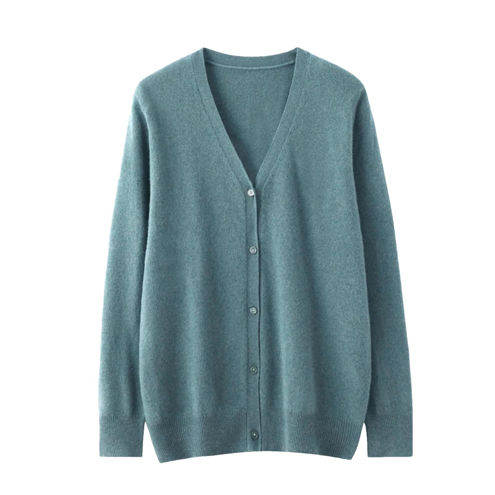 Simplicity - Cárdigan de punto elegante para hombre para otoño e invierno, color liso, cuello en V, suéter de punto casual