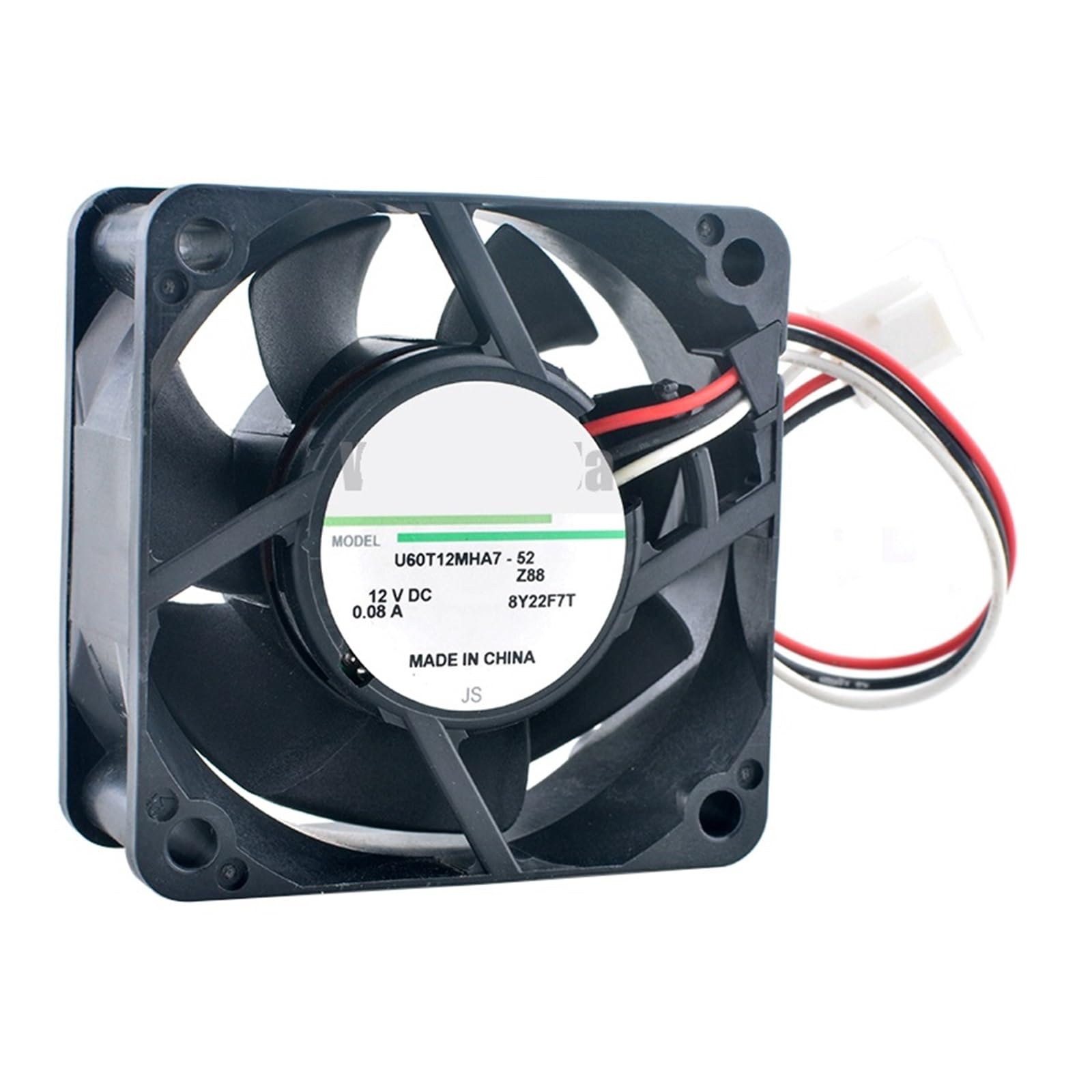 JJKKOZVQF U60T12MHA7-52 6cm 60mm fan 60x60x25mm DC12V 0.08A Quiet cooling fan