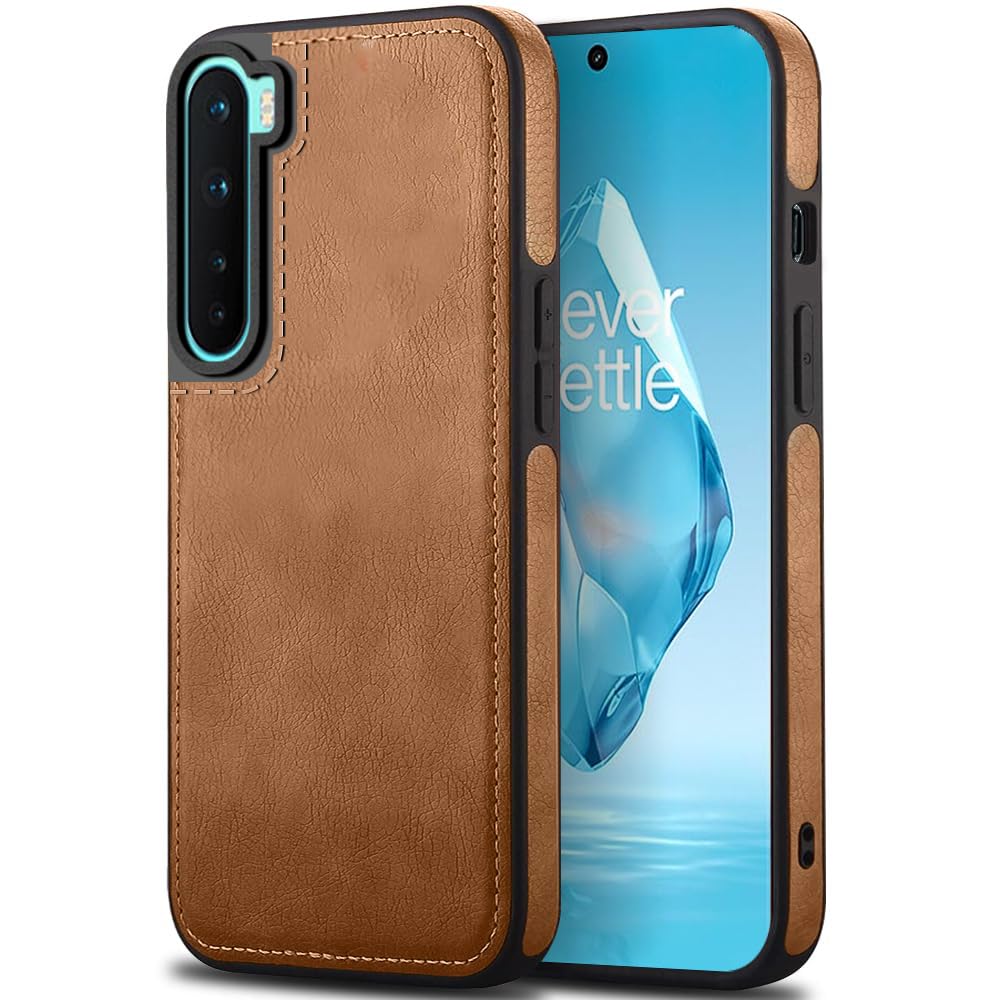 KARWAN®️ Genuine Leather Finish Oneplus Nord Back Cover Case |Shockproof Design |Raised Edges for Camera & Screen Protection |Super Soft - Touch |Leather Case for Oneplus Nord(Brown) (B0CTK5J844) Amazon Price History, Amazon Price Tracker