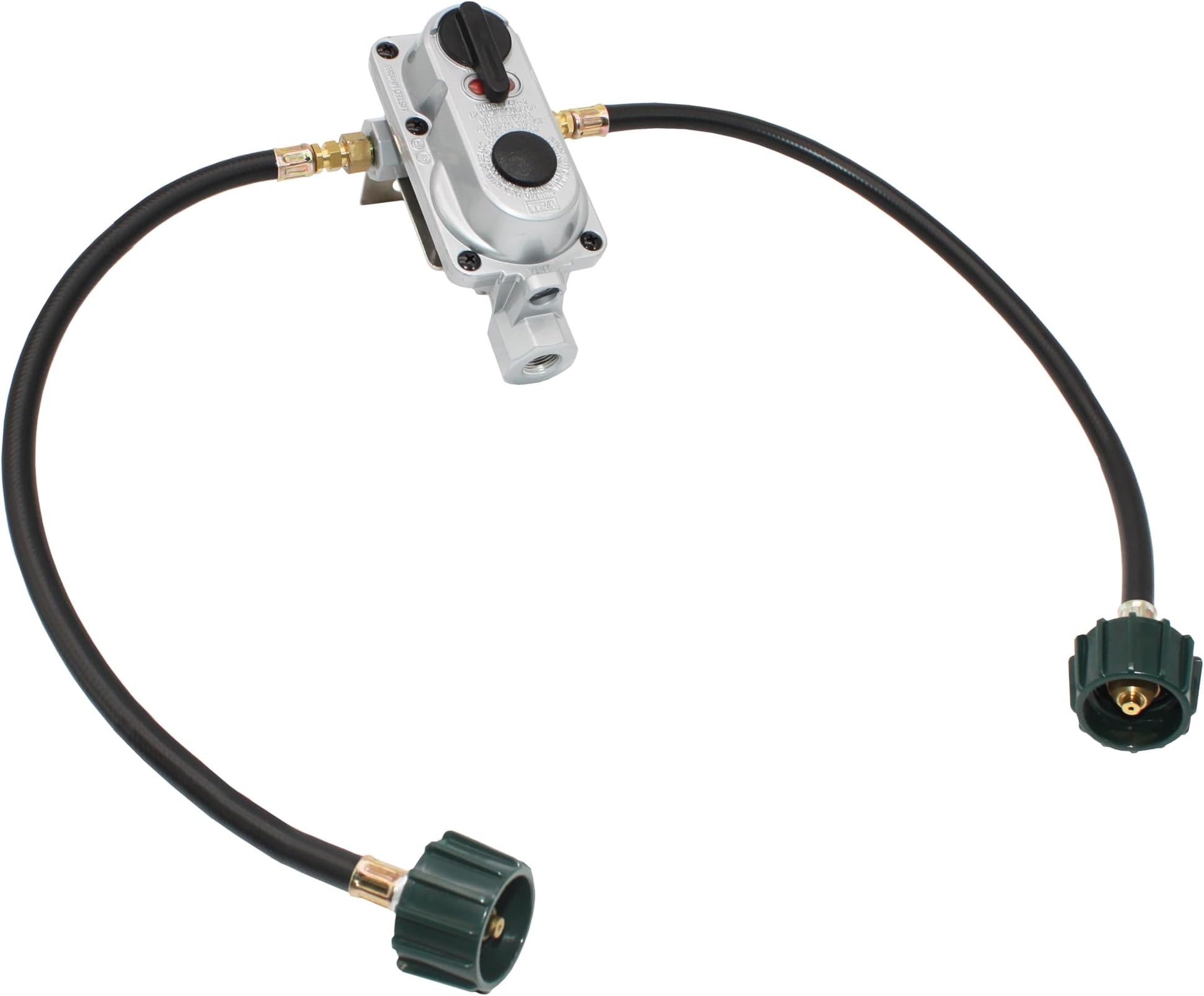 KT18ACR-2 2-Stage Auto Changeover LP Propane Gas Regulator with Two 18-inch Pigtails for RVs, Vans, Trailers