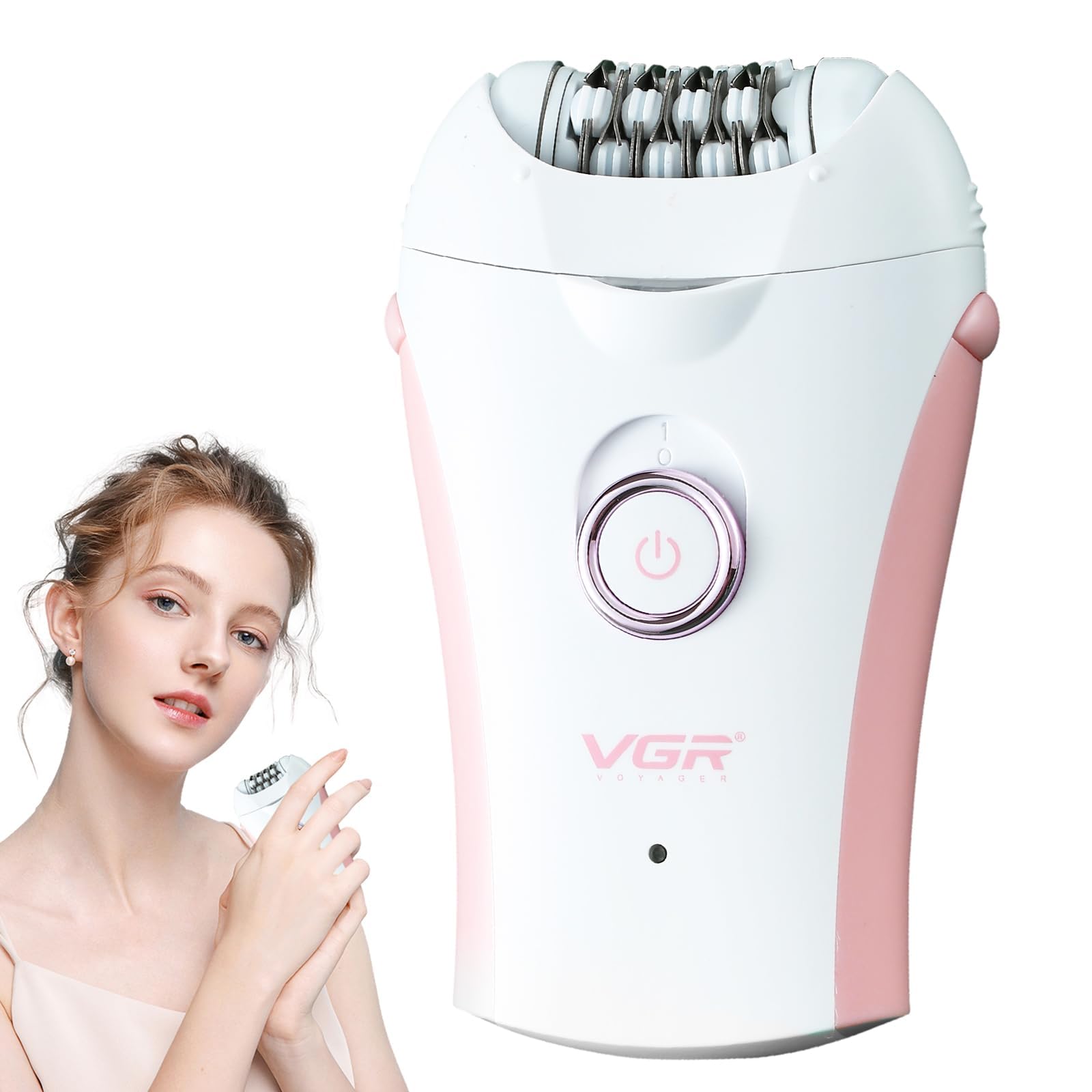 Glabrouse Skin Smooth Glide Epilator for Women,Facial Epilator for Women,Cordless Face Hair Remover with Light,Hair Rmoval for Face Bikini Legs, Body Removal Device