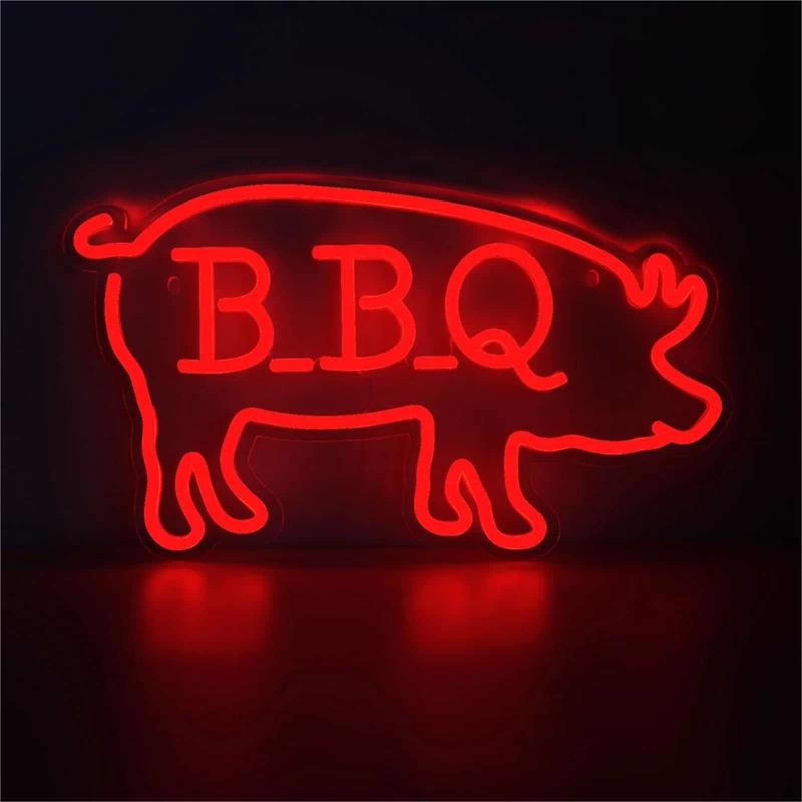 FINOTI Barbecue Neon Signs Dimmable LED Lights for Shop Restaurant Party Beer Pub Wall Neon Light,C