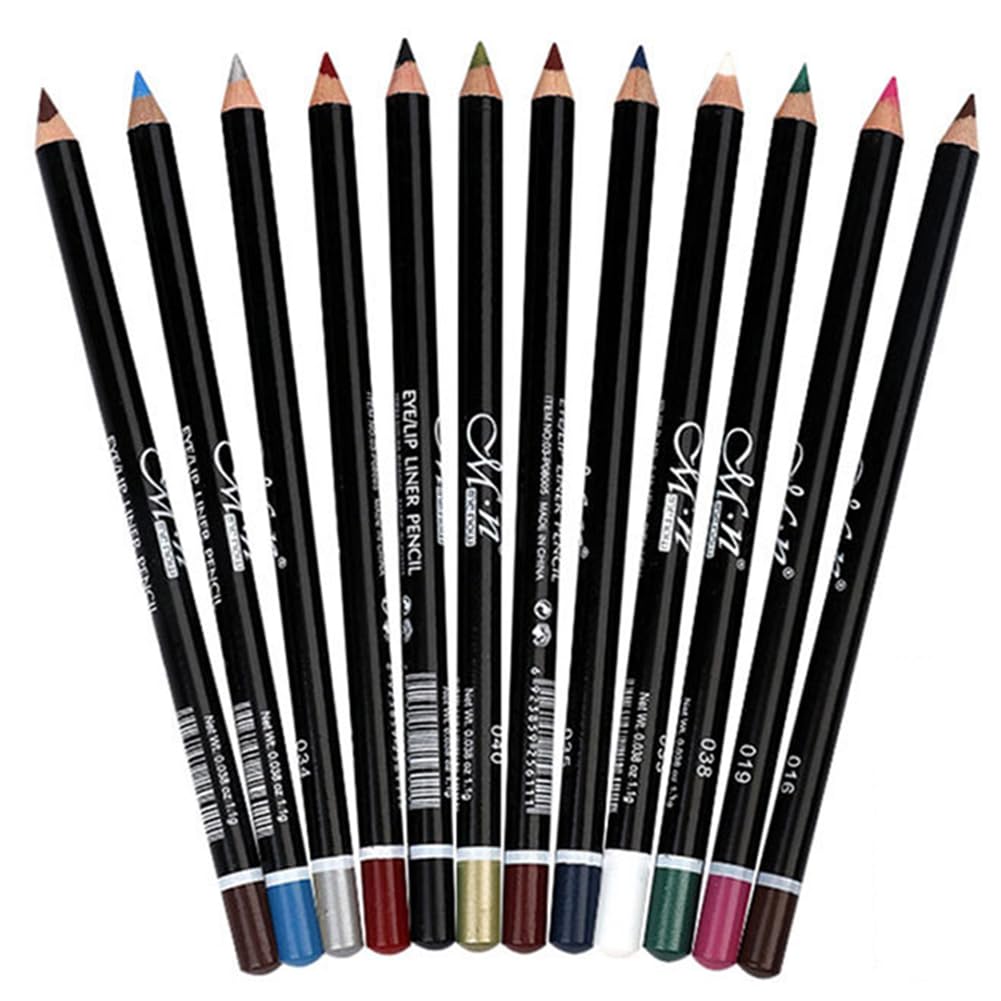 DC-BEAUTIFUL 12Pcs Lot Set 12 Colors Eyeliner Pencil Waterproof Eyebrow Pencil Cosmetics