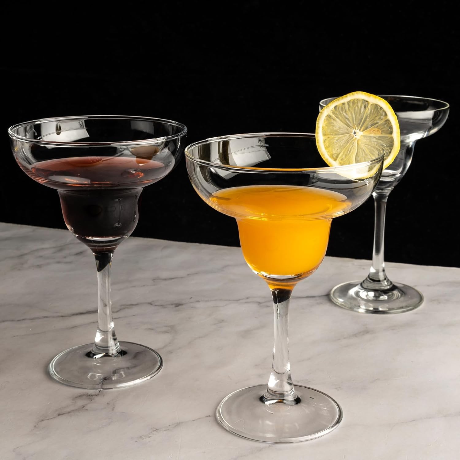 Margarita Glasses Set - Crystal Cocktail Glasses -6
