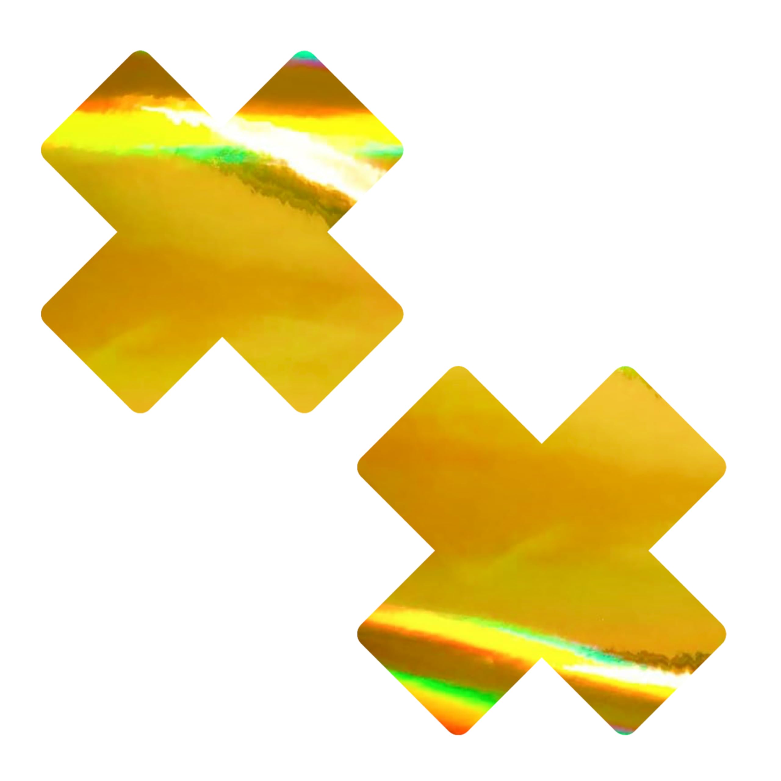 Neva Nude Iridescent Crystal Beamz Nipztix Pasties Nipple Covers for Festivals, Raves, Lingerie and More, Made in USA