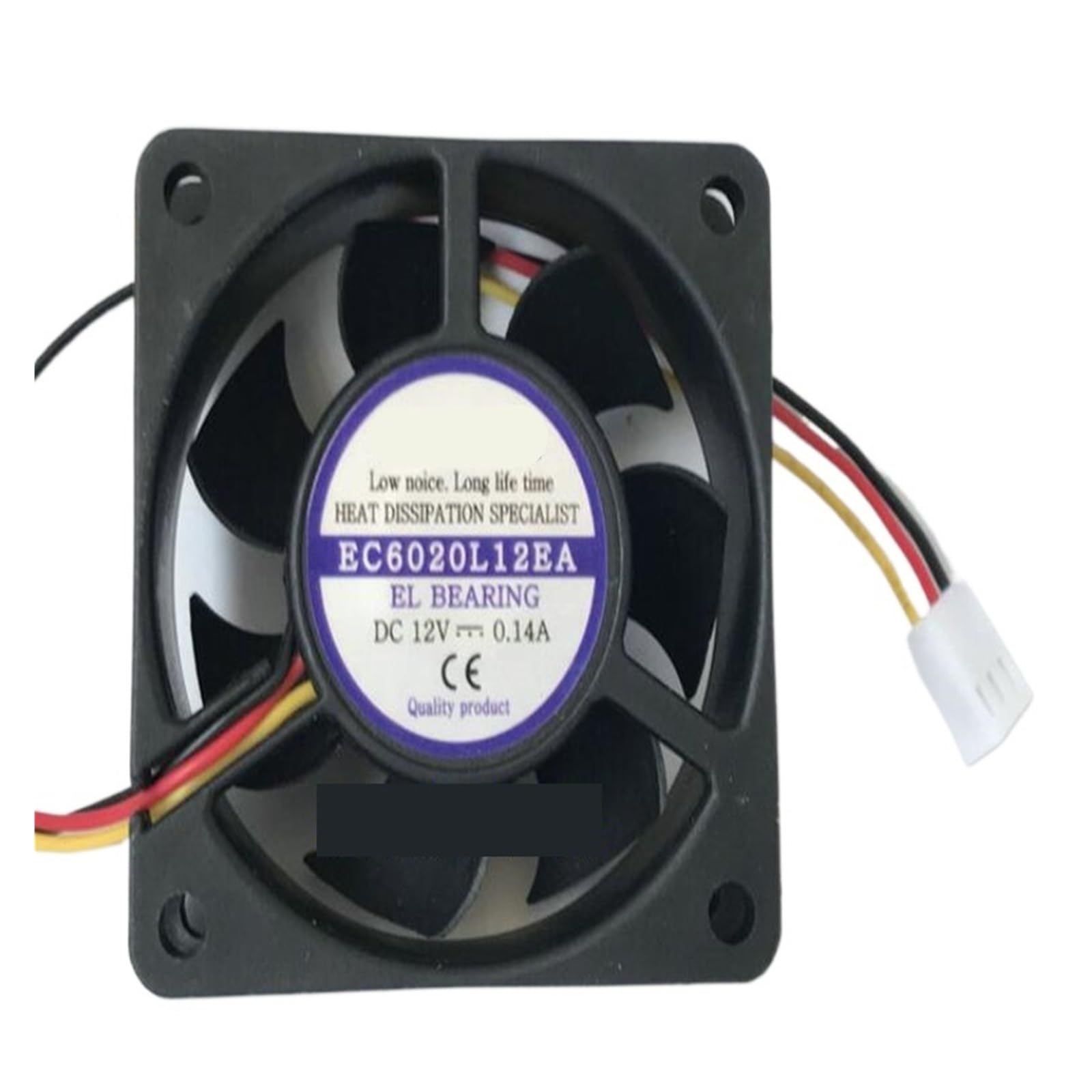 TYHUJKKL EC6020L12EA DC12V 0.14A 3-line 60 * 60 * 20MM silent fan
