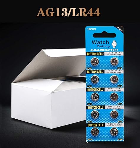 Miniatura 4 de Cotchear 10pcs LR44 Batteries AG13 Button Cell Battery L1154 Battery 1.5V G13 357 303 SR44 LR1154 Button Coin Batteries