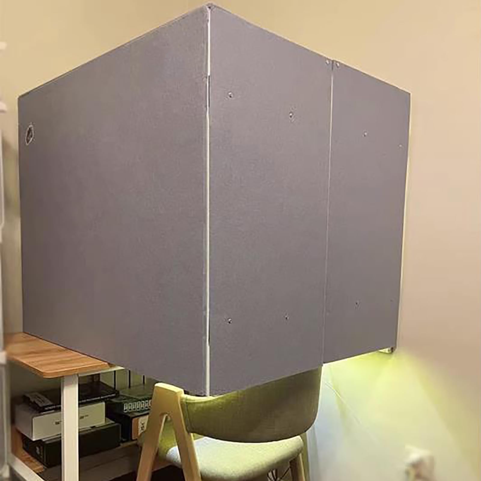 Portable Vocal Booth, Isolation Booth, Home Studio Booth, Desktop Soundproof Cover,Sound Absorbing Shield,Fully Enclosed Design for Door Opening, for Music Recording, Podcasting, Etc.