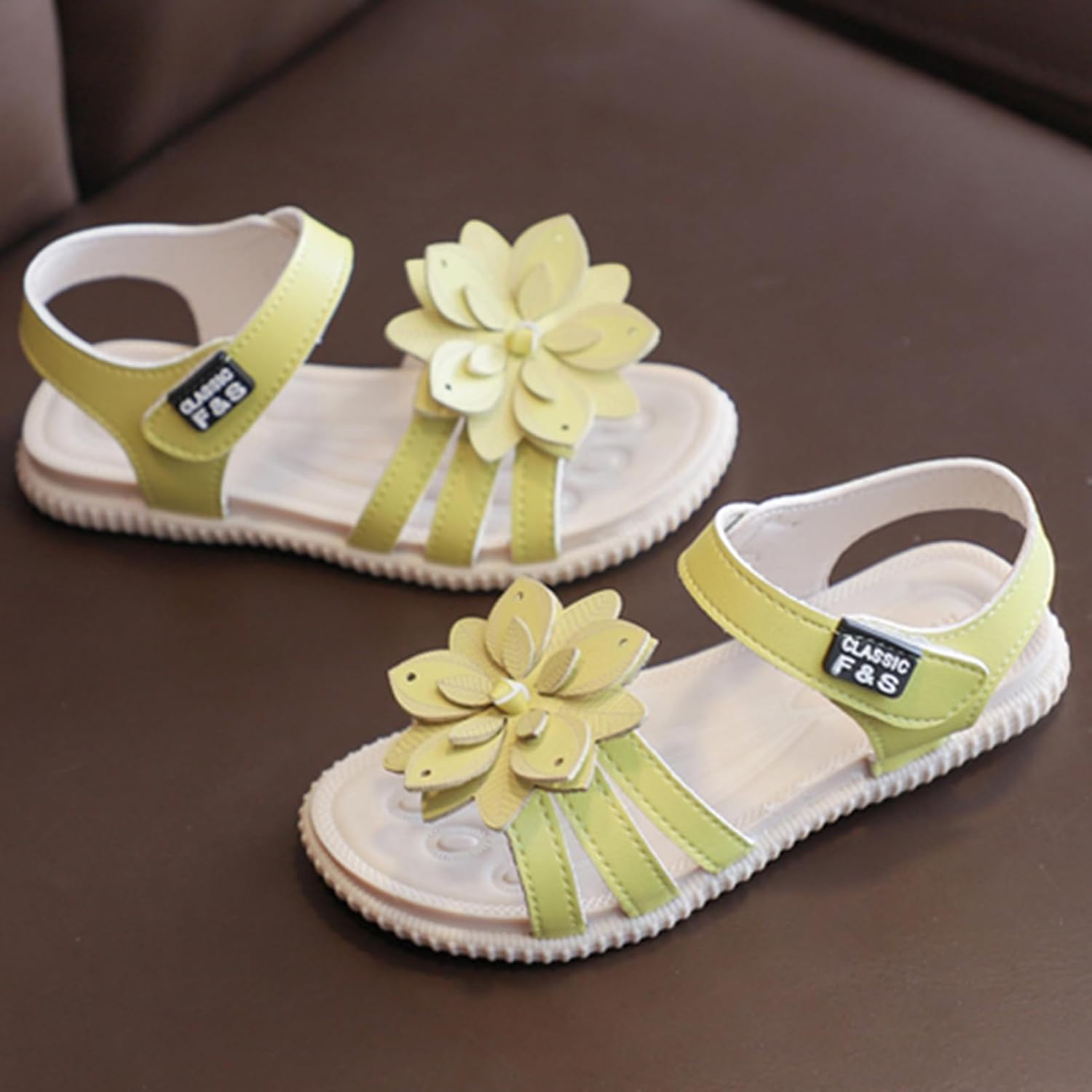 [KLIAN] サンダル 女の子 キッズシューズ 夏 フラワー ビーチサンダル かわいい ゴム靴底 フォーマル サンダル プリンセス